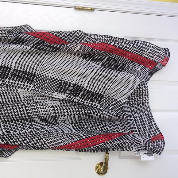 Jessica McClintock Kimono OS blk/wht/red - Picture 2 of 5